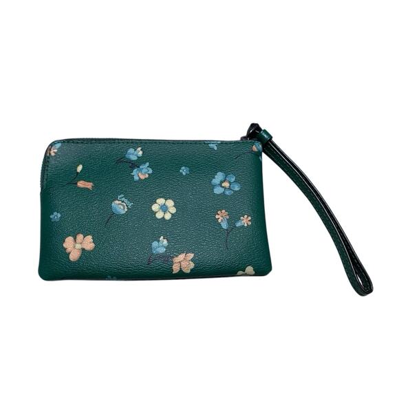Coach Corner Zip Mystical Floral Pront Wristlet - Picture 3 of 4